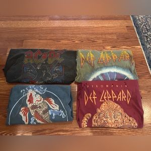 LOT of FOUR Urban Outfitters Band Tees